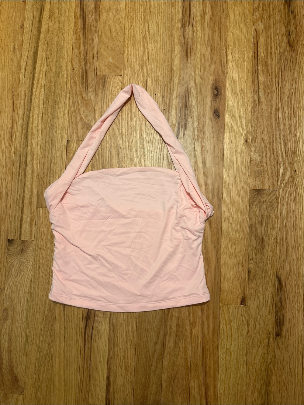 Light Pink Halter Tube Top - Women's Sleeveless Crop